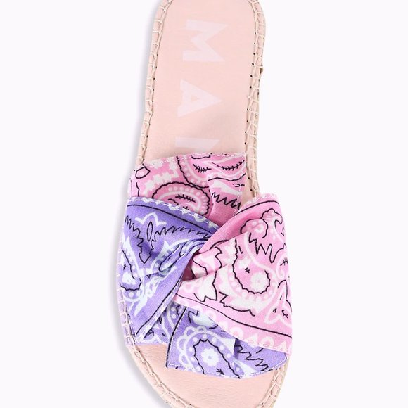 Bow Bandana-Print Canvas Espadrille Slides - Picture 4 of 4